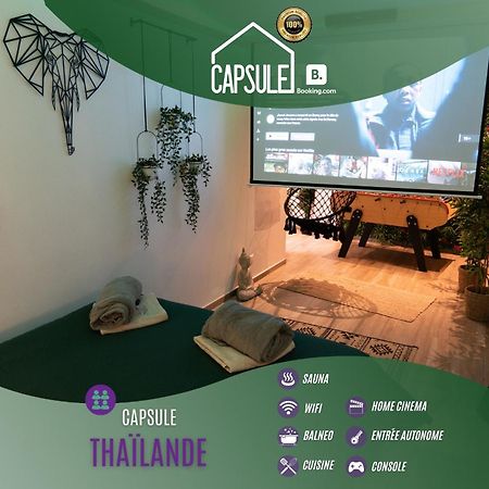 Capsule Thailande I Sauna I Balneo I Console I Jeux En Bois I Cinema I Cour Interieure Trith-Saint-Leger Buitenkant foto